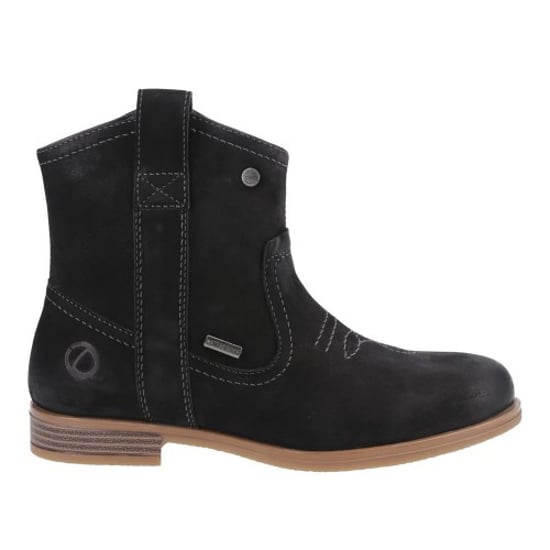 Cotswold Dames Signet Leren Enkellaarsjes (Zwart) - Image 1