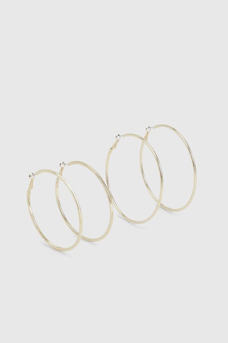 Large Hoop Earrings 2 Pack - Image 1
