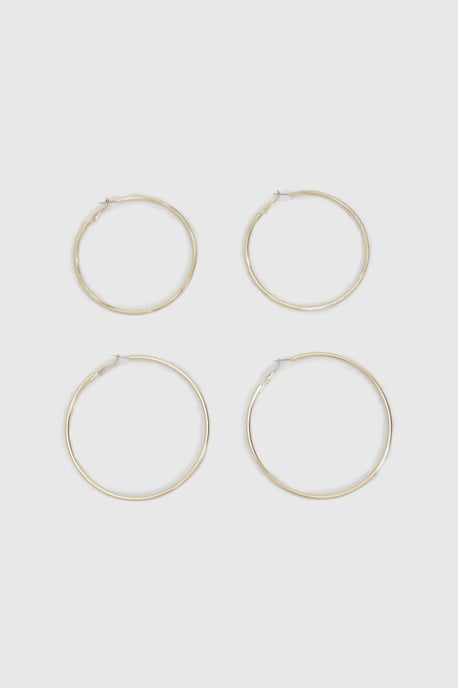 Large Hoop Earrings 2 Pack - Image 2