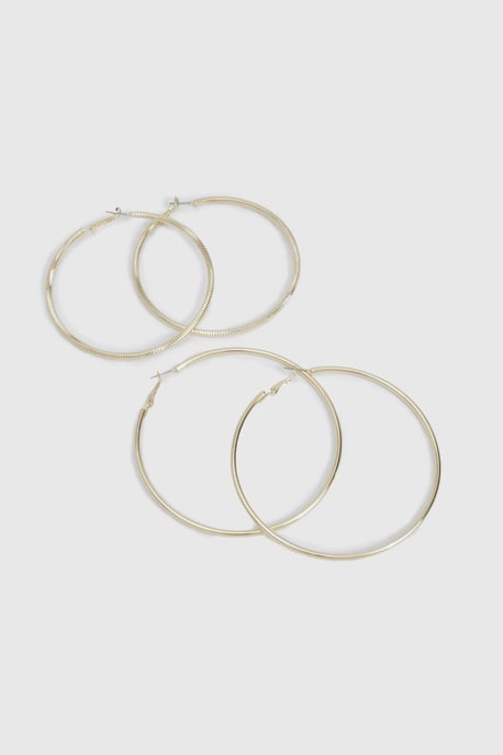 Large Hoop Earrings 2 Pack - Image 3