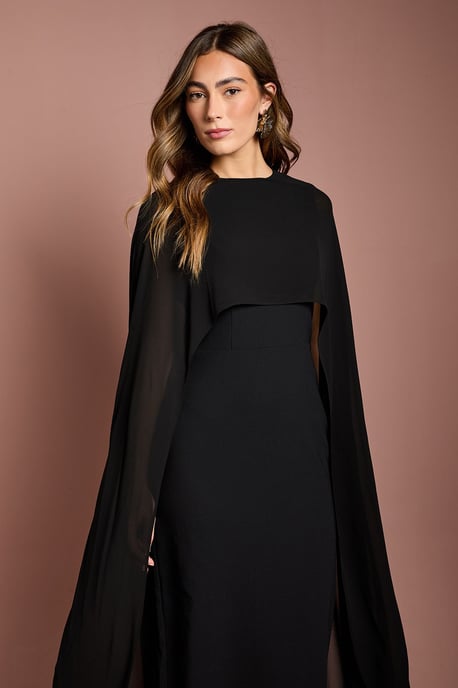 Cape Sleeve Maxi Dress - Image 2