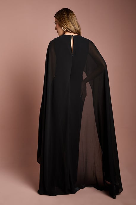 Cape Sleeve Maxi Dress - Image 4