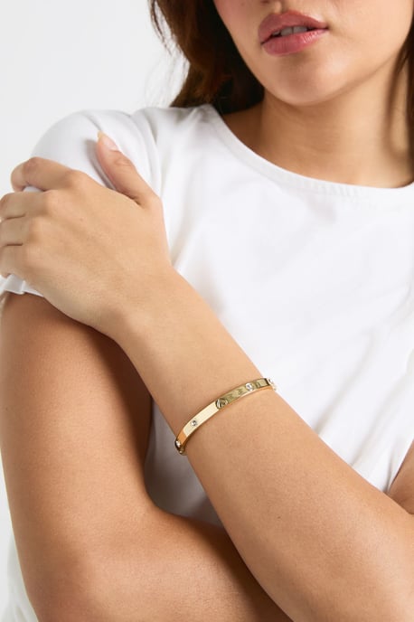 Heart Embossed Bangle - Image 1