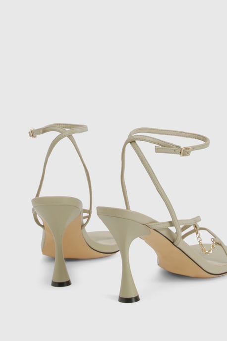 Chain Detail Flared Heels - Image 4