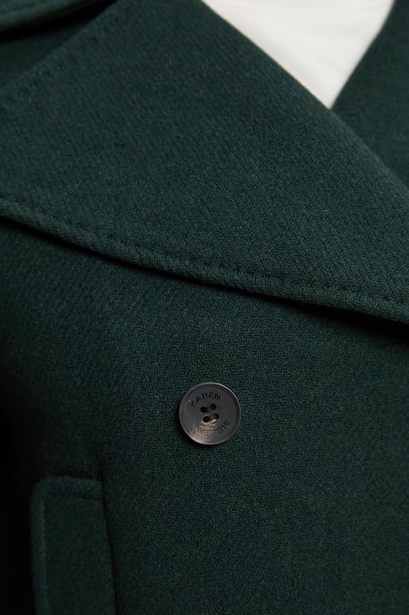 Wool Patch Pocket Tailored Midi Coat - Image 4