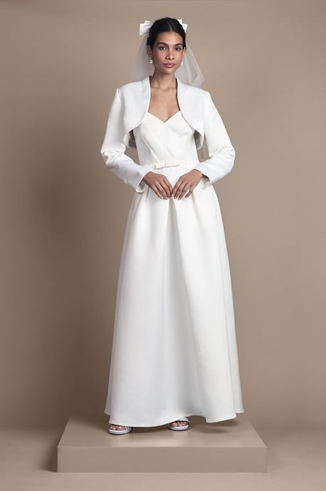 Satin Bridal Bolero Jacket - Image 2