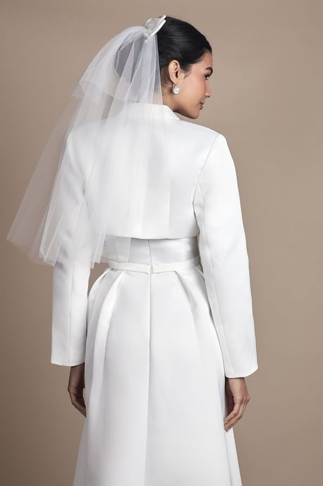 Satin Bridal Bolero Jacket - Image 3