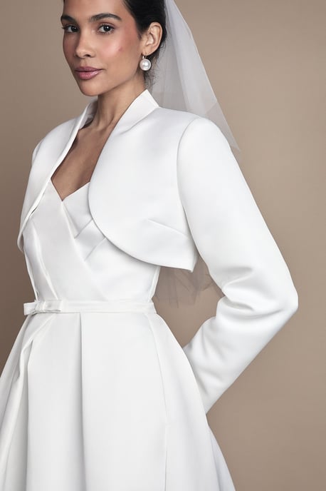 Satin Bridal Bolero Jacket - Image 4