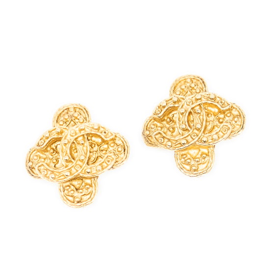 CC Cross Clip On Earrings Earrings - Image 1