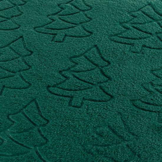 Furn Festive Trees Embossed Feather Filled Cushion , 50cm x 50cm, Emerald - Image 3