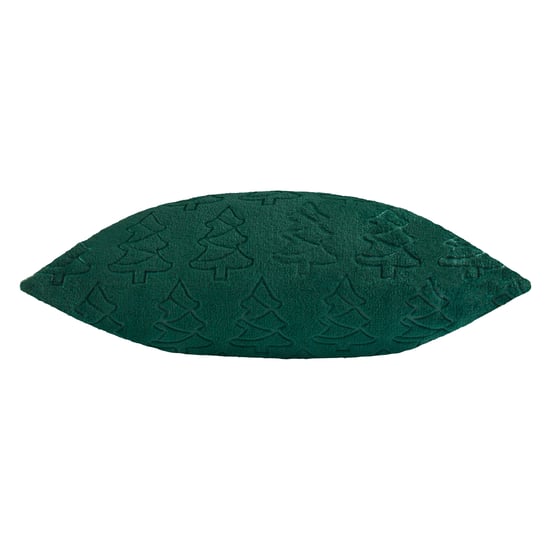Furn Festive Trees Embossed Polyester Filled Cushion , 50cm x 50cm, Emerald - Image 2