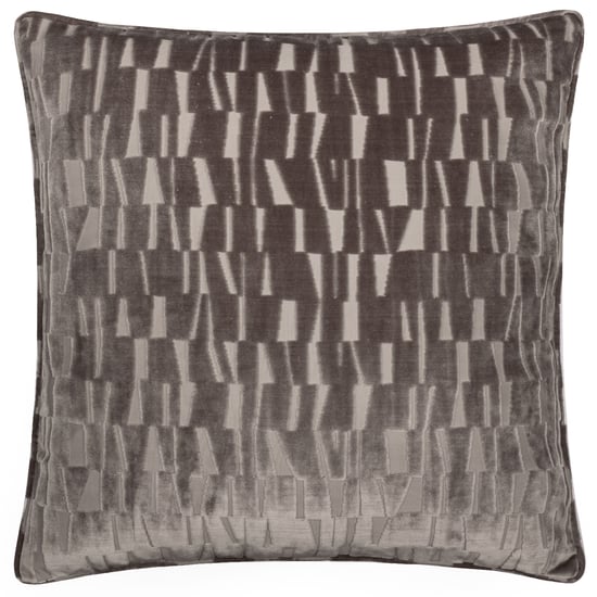 Paoletti Manhattan Velvet Polyester Filled Cushion , 50cm x 50cm, Mink - Image 2