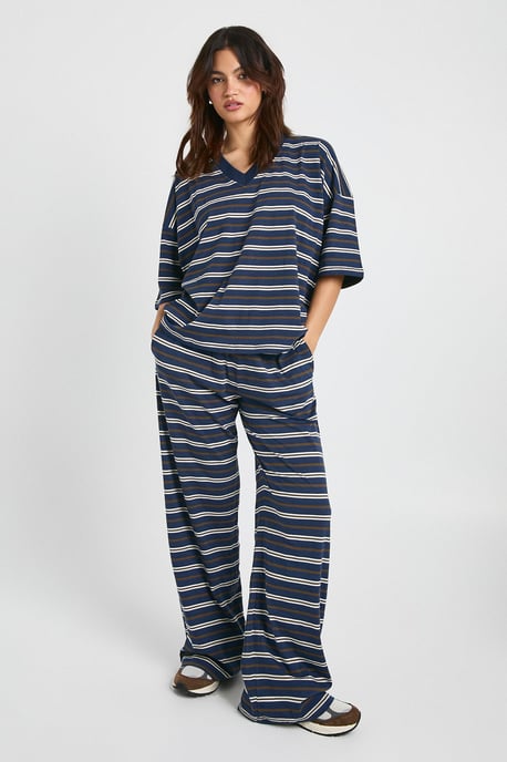 Striped Wide Leg Trouser - Image 3
