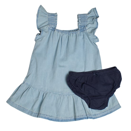 2-delige denim jurk en panty set 602112 voor babymeisjes - Image 2