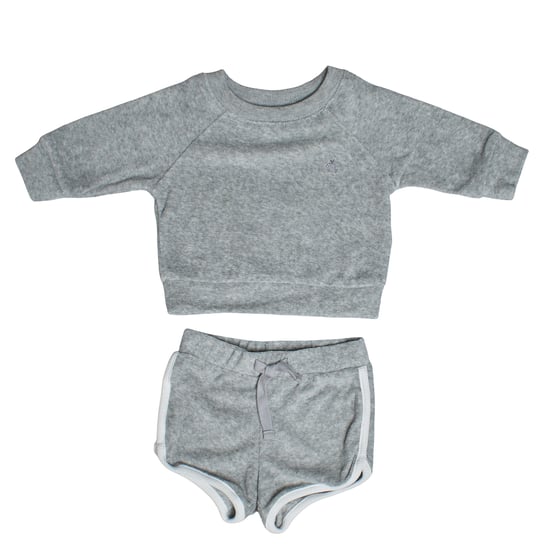 869467 Set med fleecetröja och shorts för babypojke - Image 1