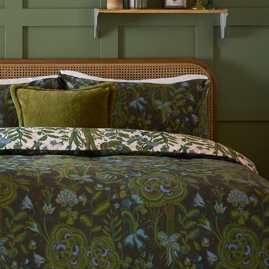 furn. Garden of Wonder Reversible Duvet Cover Set, Evergreen - Image 4