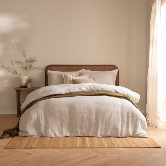 Yard Perrie Leaf Muslin 100% Cotton Duvet Sets, Natural - Image 1