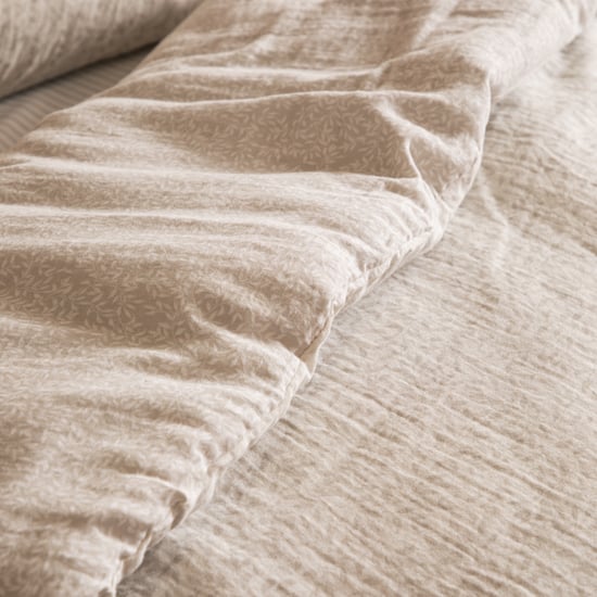 Yard Perrie Leaf Muslin 100% Cotton Duvet Sets, Natural - Image 2