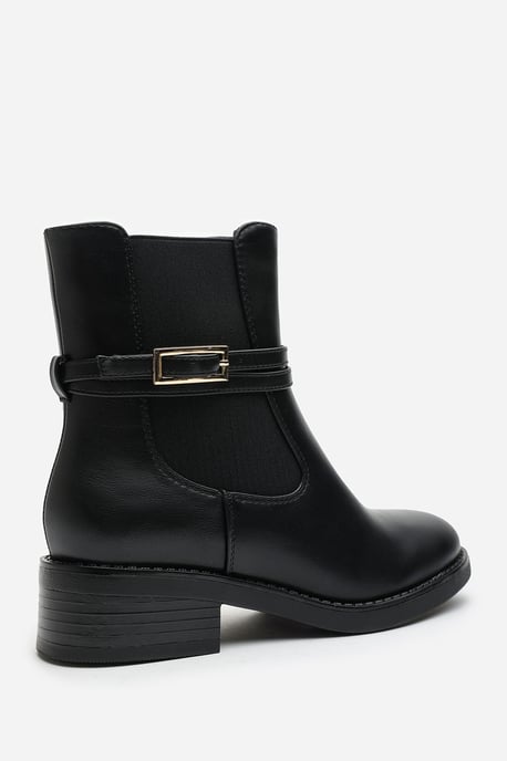 Wheres That From Womens 'Riya' Ankle Boot with Gold Buckle Detail - Image 5