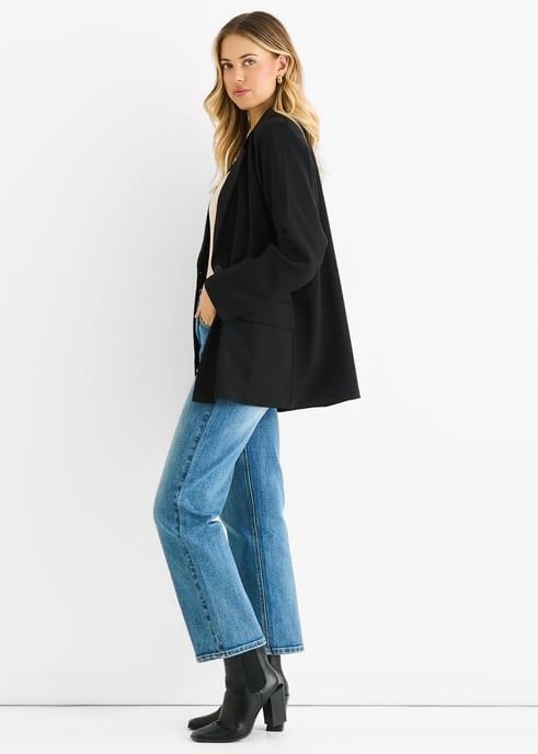 Black Tailoring Oversized Draped Blazer - Image 3