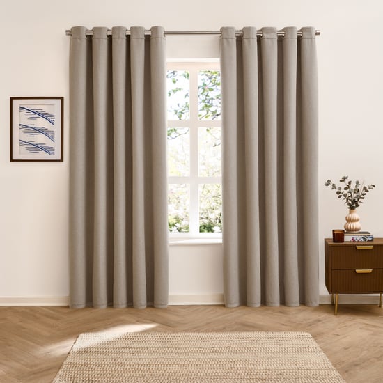 Furn Verso Reversible Suede-look Blackout Eyelet Curtain Pair, Petrol - Image 4