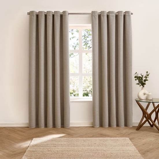 Furn Verso Reversible Suede-look Blackout Eyelet Curtain Pair, Green - Image 4