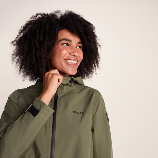 Nova Womens Waterproof Jacket Khaki - Image 6