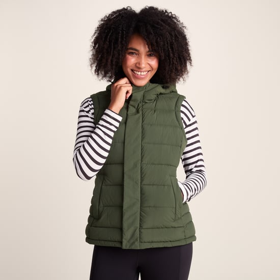 Wyness Womens Padded Gilet Dark Green - Image 1