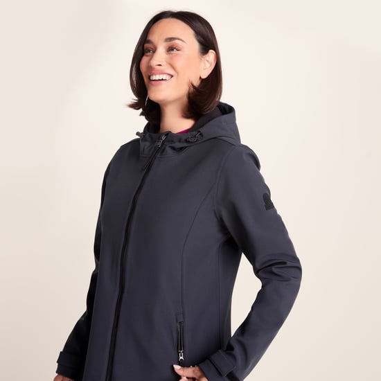 Enya Womens Softshell Long Jacket Dark Indigo - Image 6