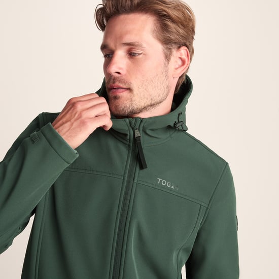 Feizor Mens Softshell Hoody Racing Green - Image 4