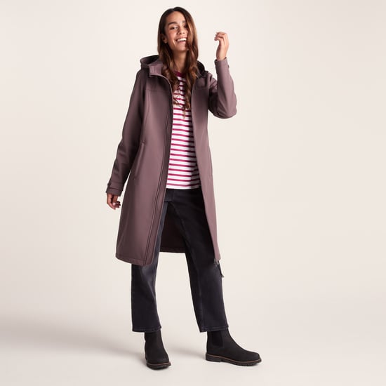 Marina Womens Extra Long Softshell Jacket Dark Mauve - Image 3