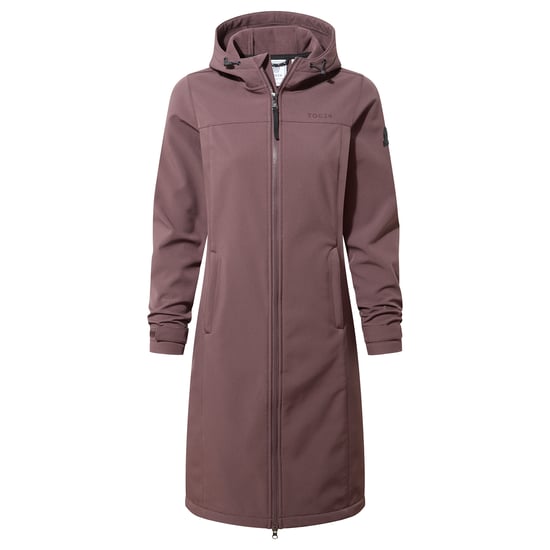Marina Womens Extra Long Softshell Jacket Dark Mauve - Image 5