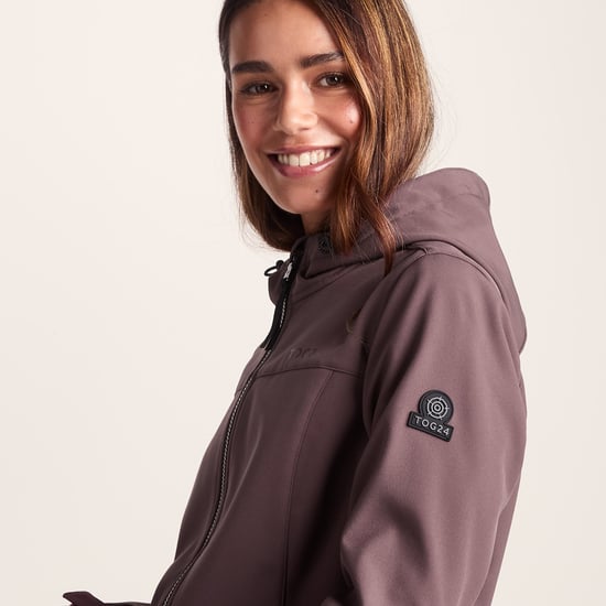 Marina Womens Extra Long Softshell Jacket Dark Mauve - Image 6