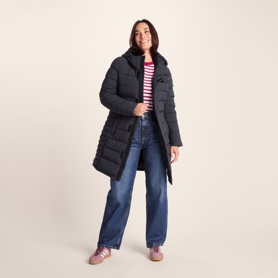 Kirkham Womens Padded Long Jacket Dark Indigo - Image 3