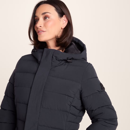 Kirkham Womens Padded Long Jacket Dark Indigo - Image 6
