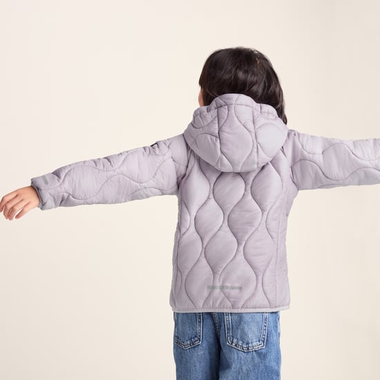 Arbor Kids Padded Jacket Lavender Grey - Image 2