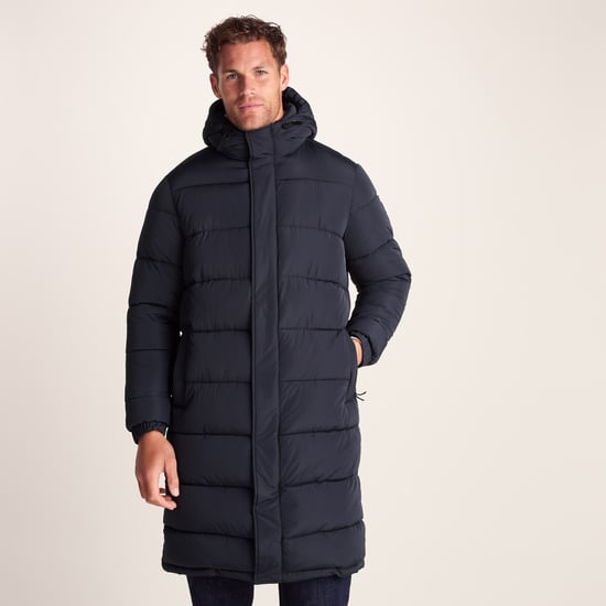 Langrick Mens Long Padded Jacket Dark Indigo - Image 1