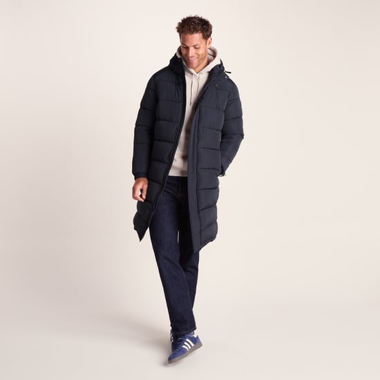 Langrick Mens Long Padded Jacket Dark Indigo - Image 3