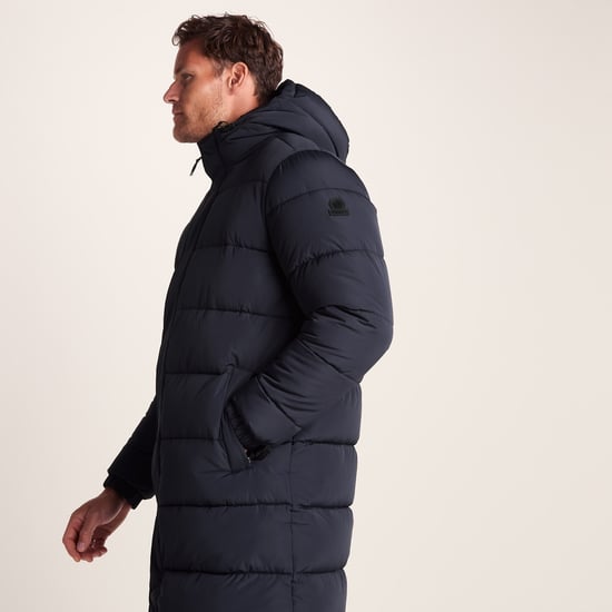 Langrick Mens Long Padded Jacket Dark Indigo - Image 6