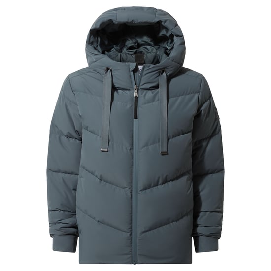 Raleigh Luxe Short Womens Down Jacket Graphite - Image 5