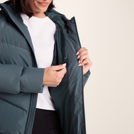 Raleigh Luxe Short Womens Down Jacket Graphite - Image 6