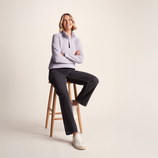 Revive Womens Fleece Zip Neck Lavender Grey - Image 4