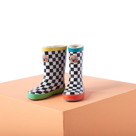 Border Kids Shaun the Sheep Wellies Black White Checkerboard - Image 2