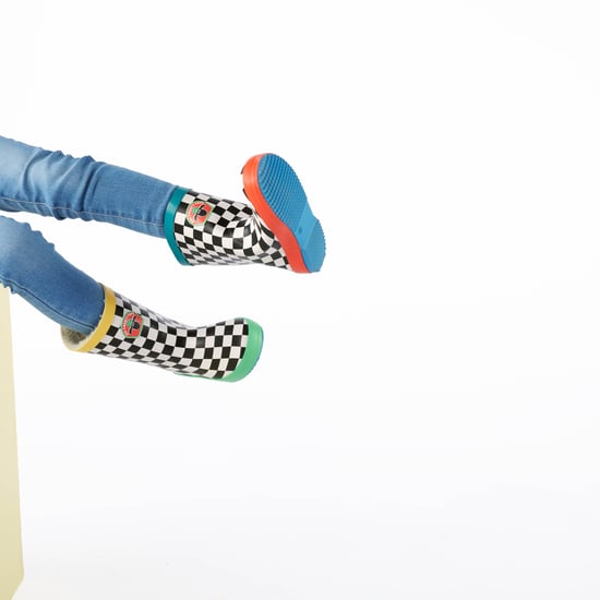 Border Kids Shaun the Sheep Wellies Black White Checkerboard - Image 3