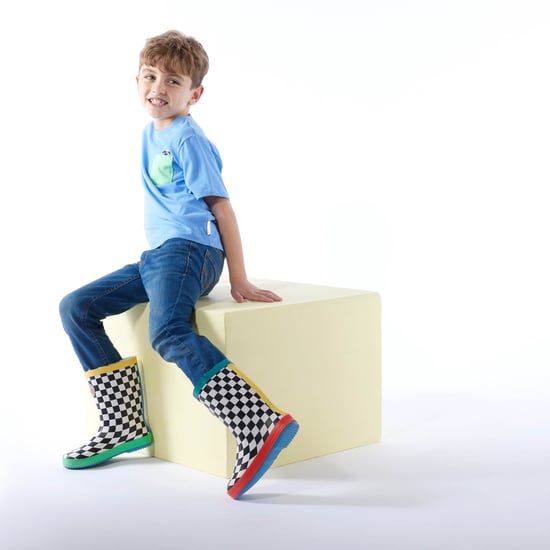 Border Kids Shaun the Sheep Wellies Black White Checkerboard - Image 6