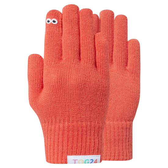 Soay Kids Shaun the Sheep Knit Gloves Satsuma Orange - Image 5