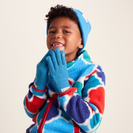 Soay Kids Shaun the Sheep Knit Gloves Sky Blue - Image 1
