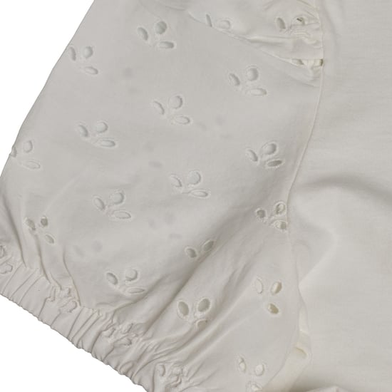 Girls' Embroidered Puff Sleeve T-Shirt 601395 - Image 2