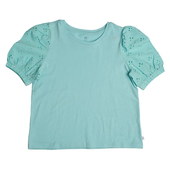 Meisjes-T-shirt met geborduurde pofmouwen 601395 - Image 1