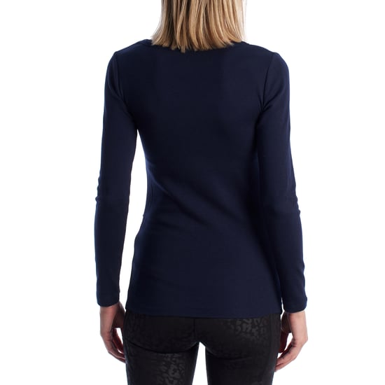 Modern positie T-shirt met V-hals en lange mouwen 719653 Dames - Image 3